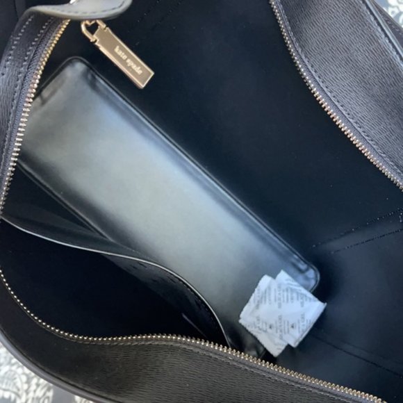 Kate Spade Wrapping Paper Large Tote Multi & Staci Wrapping Paper Stripes Wallet - Picture 10 of 16